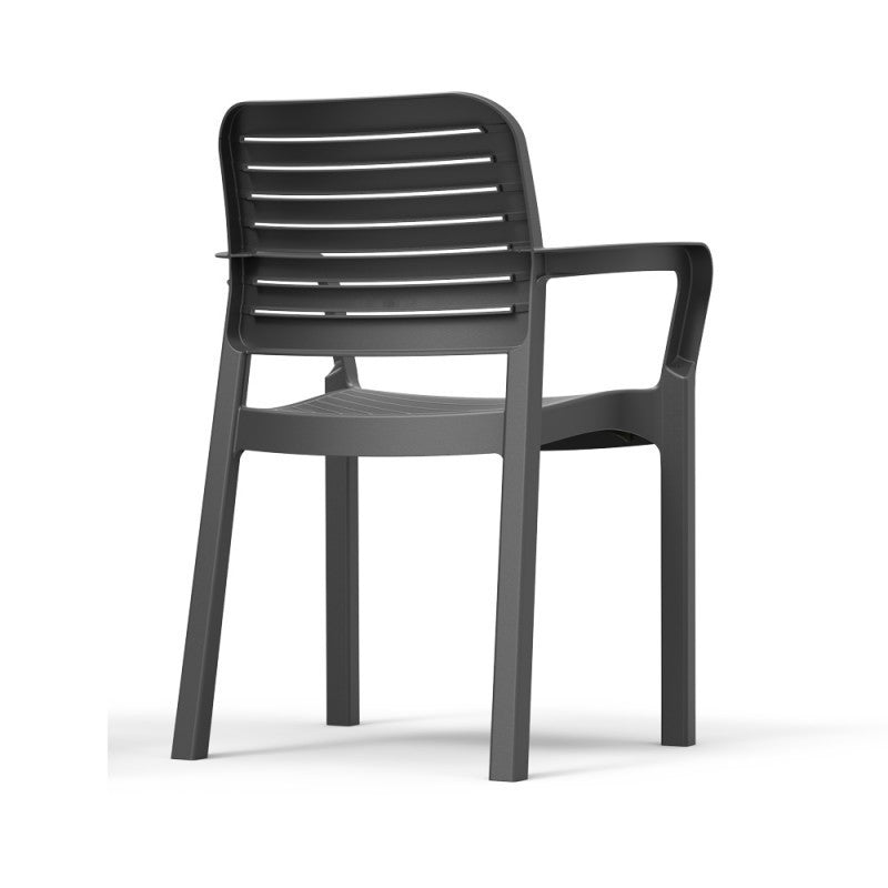 Set da Esterno Keter Color Grafite Tavolo + 8 Sedie