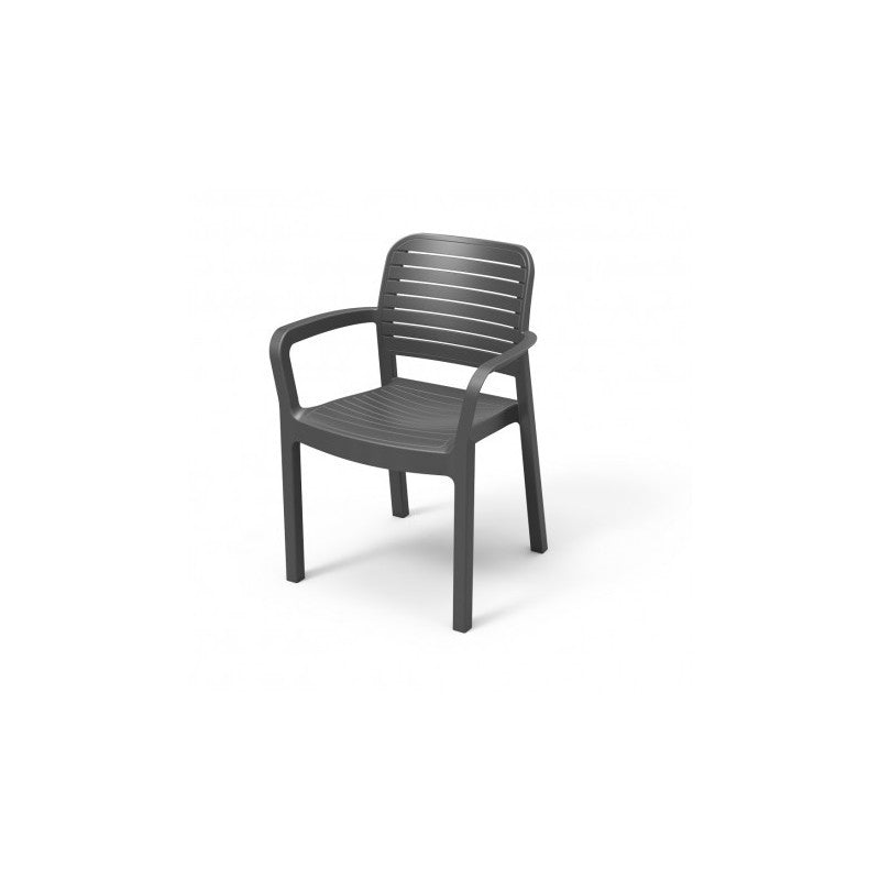 Set da Esterno Keter Color Grafite Tavolo + 8 Sedie