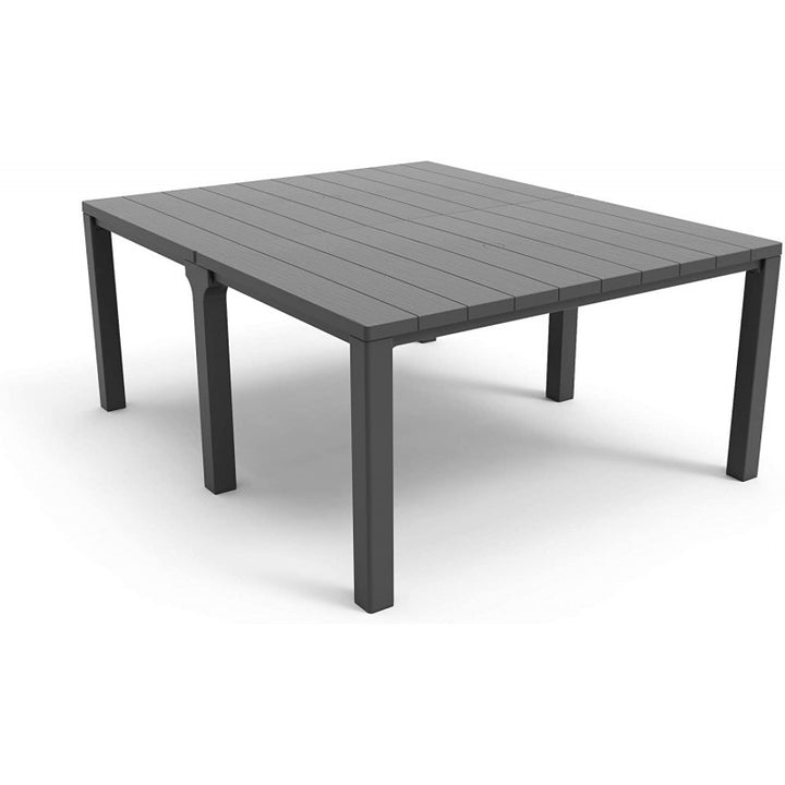 Set da Esterno Keter Julie Doppio Grafite + 8 Sedie