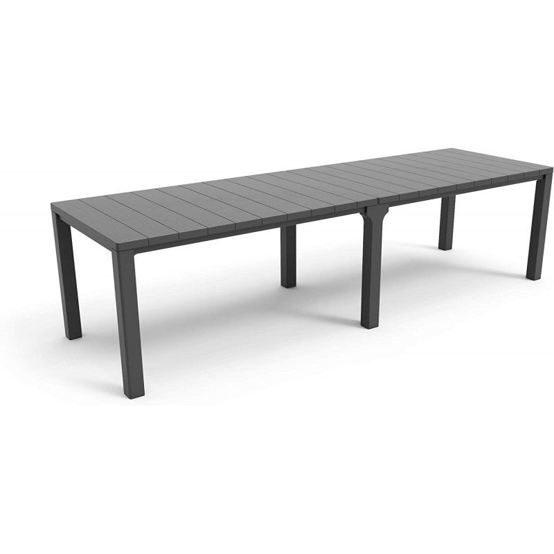 Set da Esterno Keter Julie Doppio Grafite + 8 Sedie