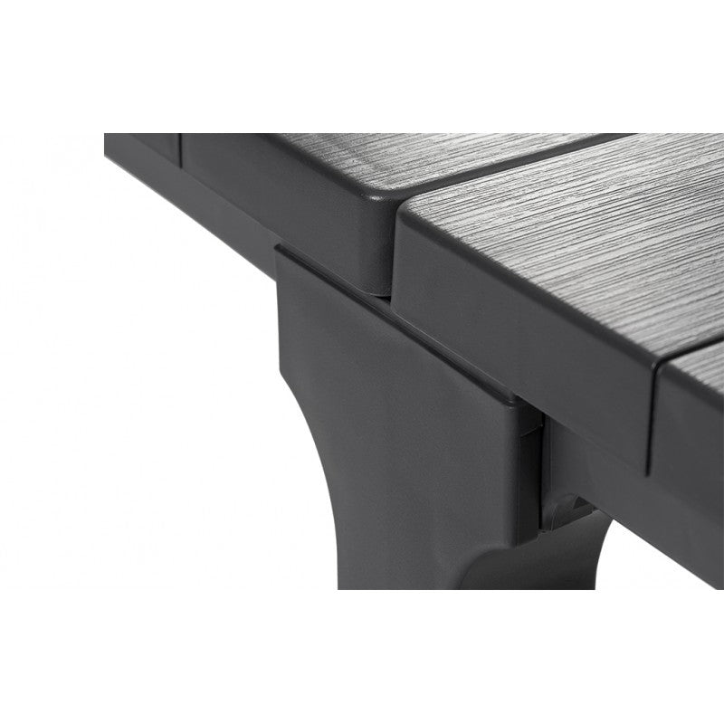 Set da Esterno Keter Julie Doppio Grafite + 8 Sedie