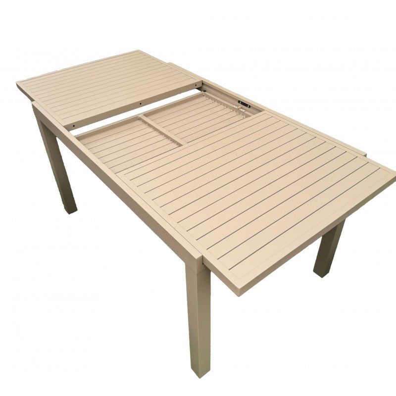 Set da giardino grigio tortora con tavolo estensibile Zeus + 6 sedie Era Xone