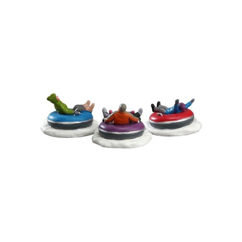 Set famiglia sulla neve con gonfiabili - Lemax