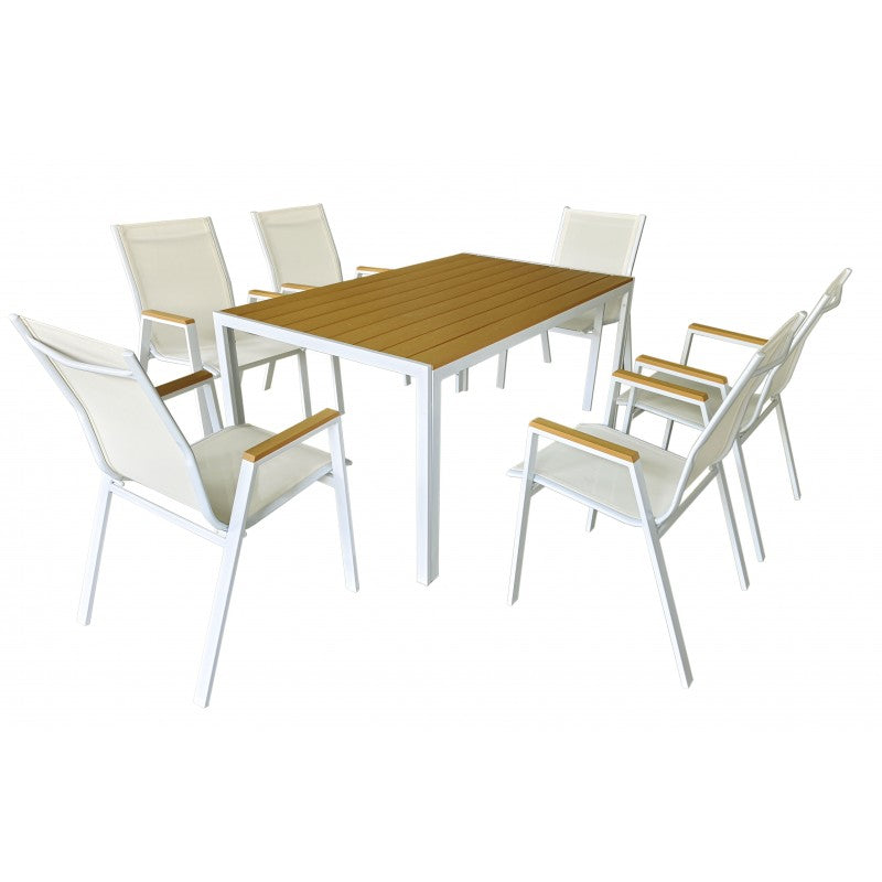 Set da giardino tavolo e 6 sedie Asterix Xone