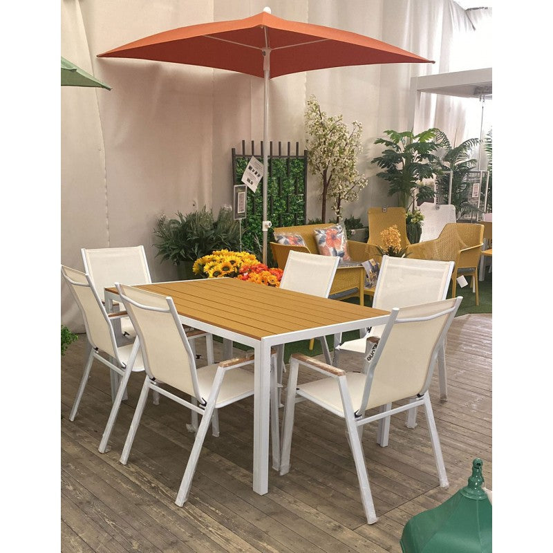 Set da giardino tavolo e 6 sedie Asterix Xone