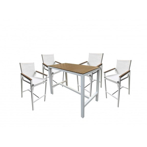 Set da giardino tavolo da bar Icaro + 4 sgabelli Elios - Perrone Shop