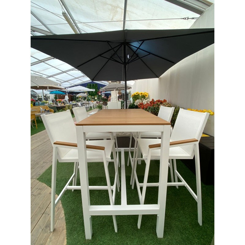 Set da giardino tavolo da bar Icaro + 4 sgabelli Elios