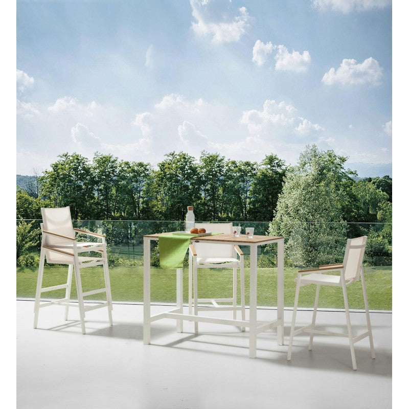Set da giardino tavolo da bar Icaro + 4 sgabelli Elios