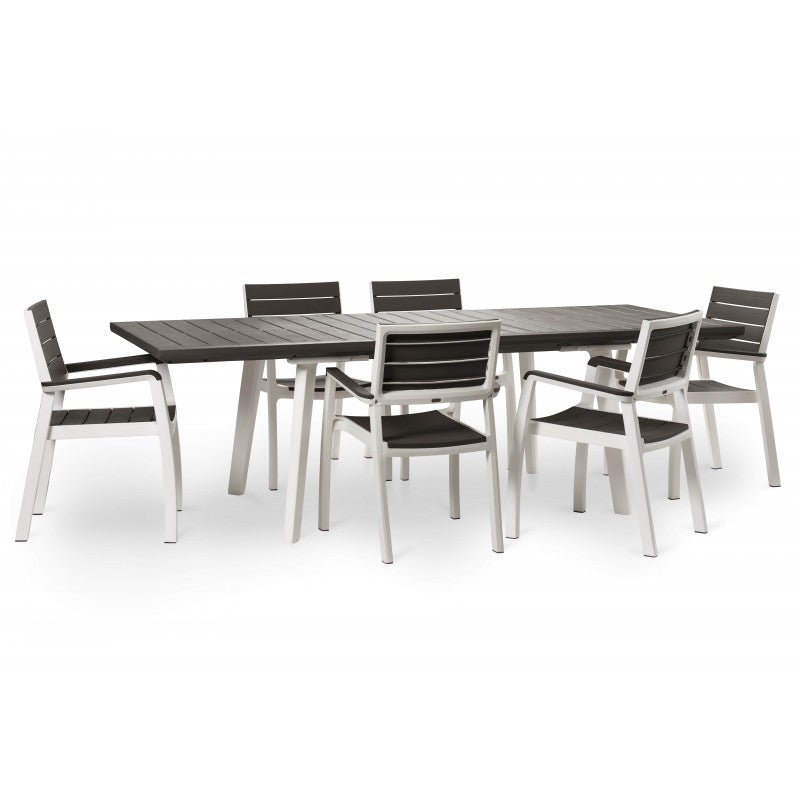 Set tavolo allungabile da giardino + 6 sedie Harmony Keter - Perrone Shop