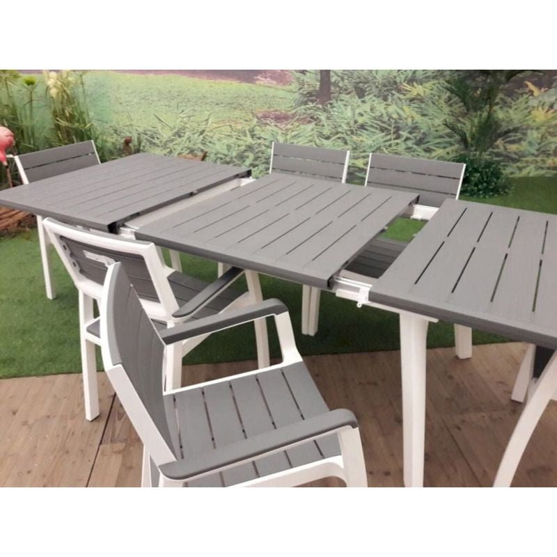 Set tavolo allungabile da giardino + 6 sedie Harmony Keter - Perrone Shop