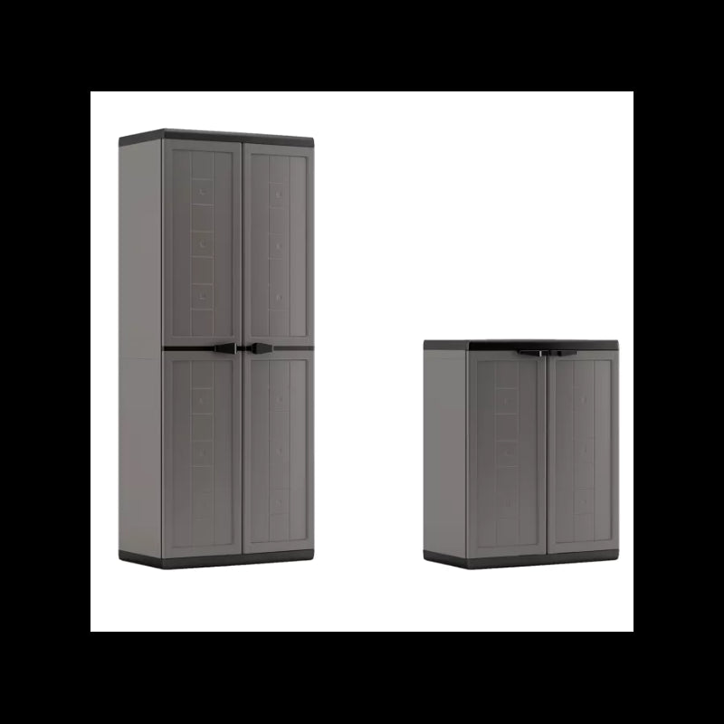 Set Jolly Armadio Alto+ Basso Grigio Keter