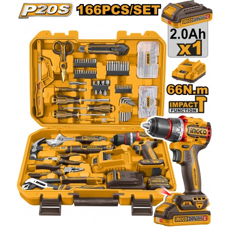 Set Valigetta con 166 pezzi CON CIDLI20668 e Batteria