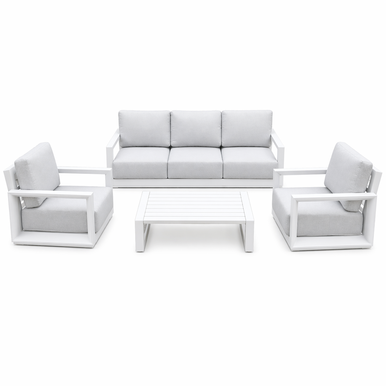 Set da giardino Philadelphia in alluminio bianco opaco Xone