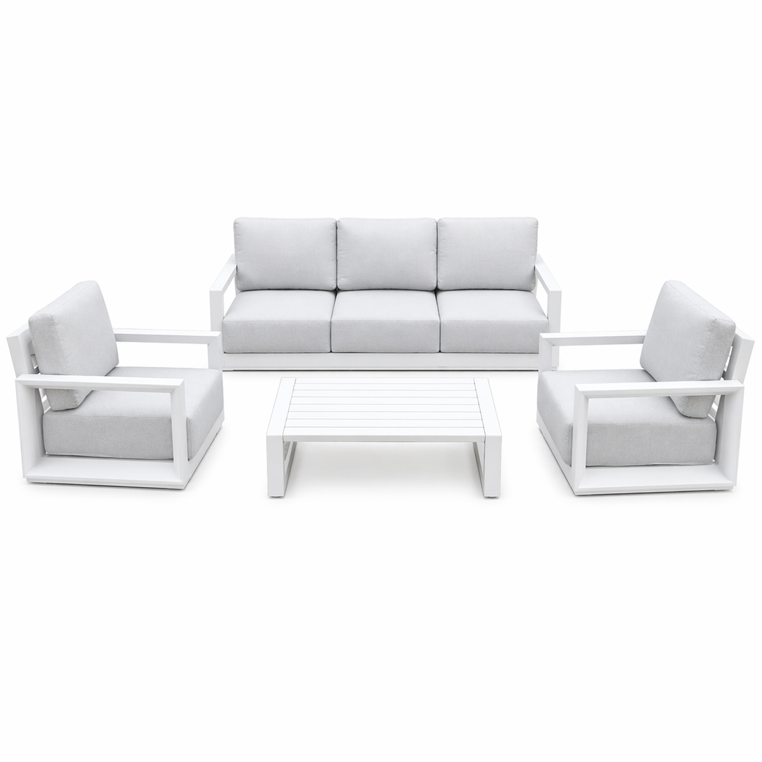 Set da giardino Philadelphia in alluminio bianco opaco Xone