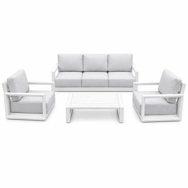 Set da giardino Philadelphia in alluminio bianco opaco Xone - Perrone Shop