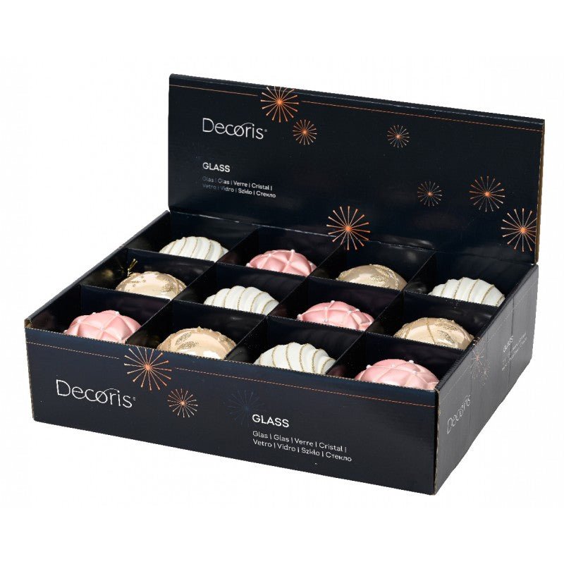 Sfera Vetro con Decori D10 cm in 2 Colori - Perrone Shop