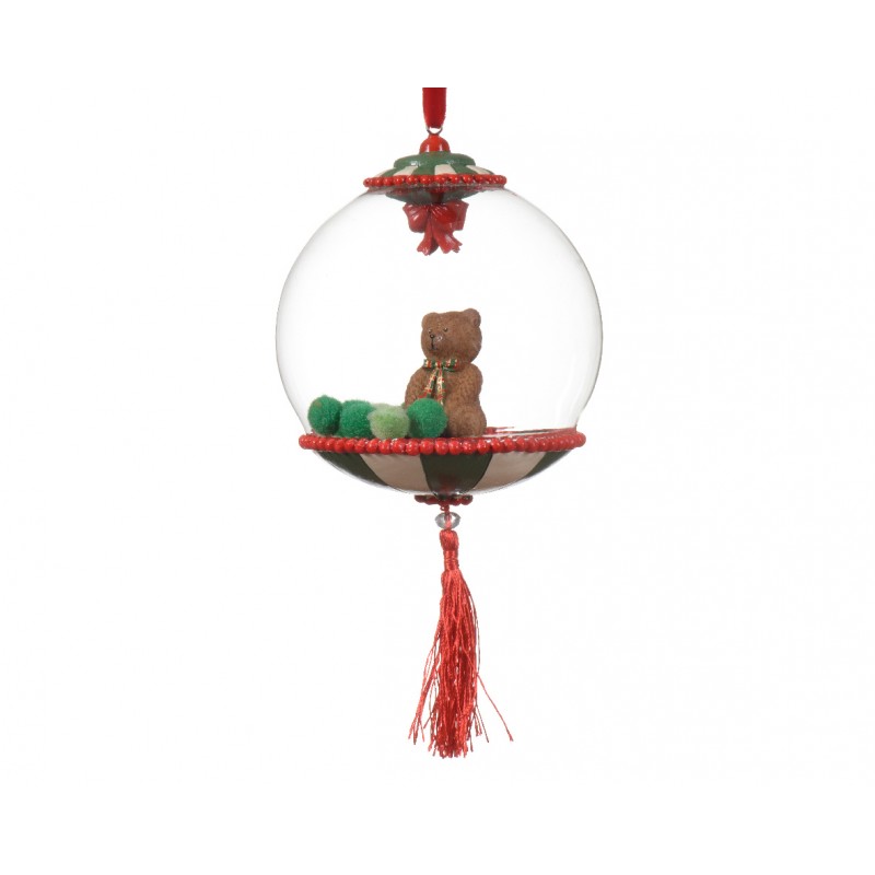 Sfera Vetro con Orsetto o Cavalluccio