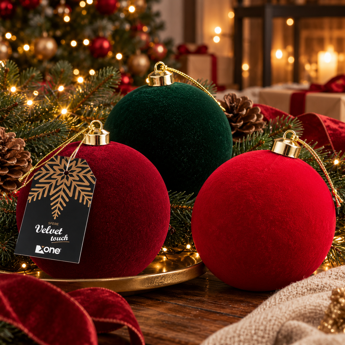 Pallina di Natale Velvet Touch 15cm in tre colori | Xone