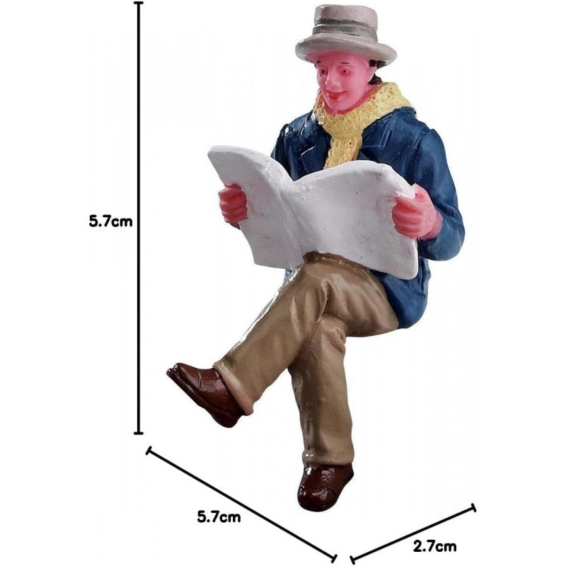 Soggetto uomo che legge Il giornale - Lemax