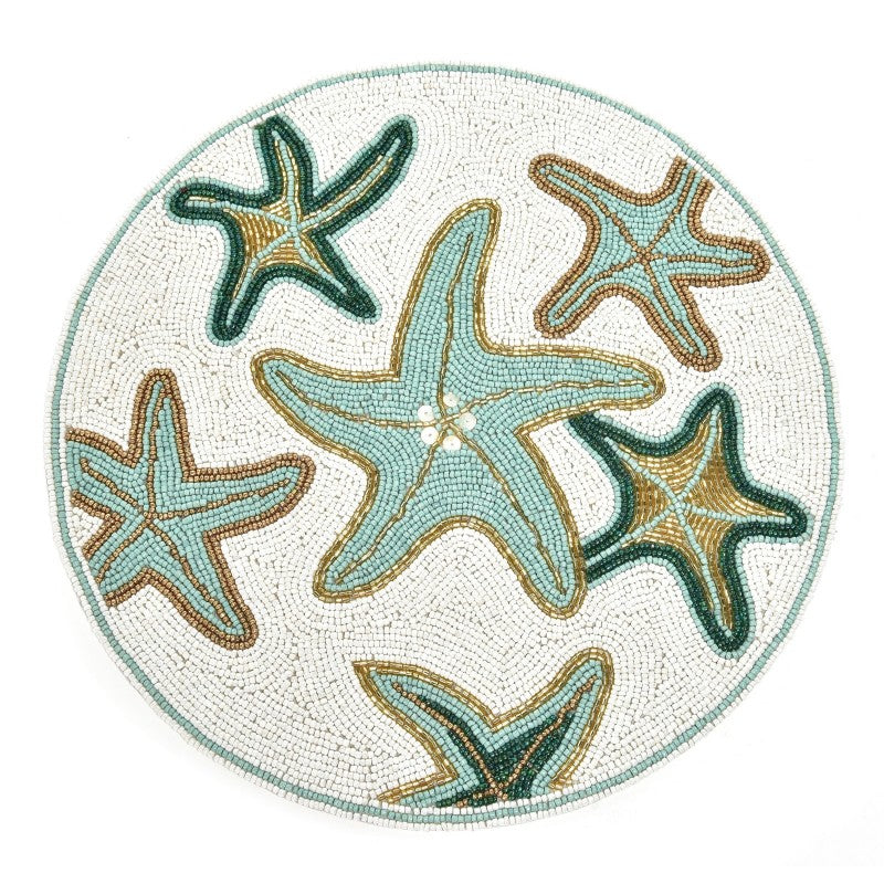 Sottopiatto perline con stelle marine d.35cm