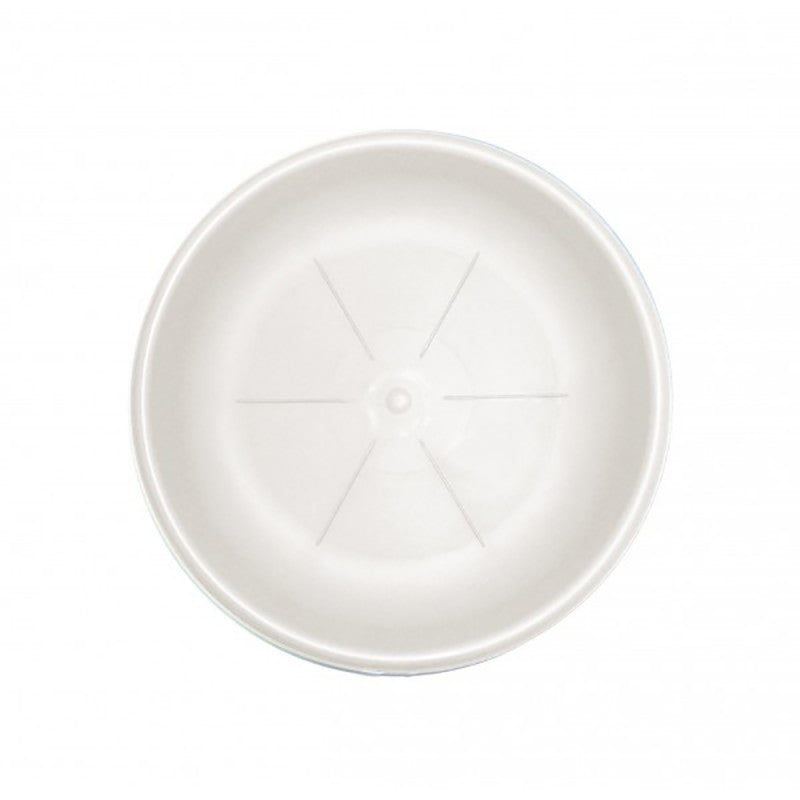 Sottovaso rotondo in plastica bianco
