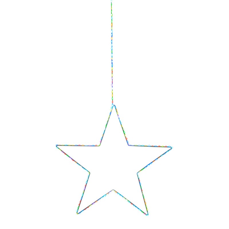 Stella 2D 163 LED Multiflash RGB con cavo luminoso Lotti