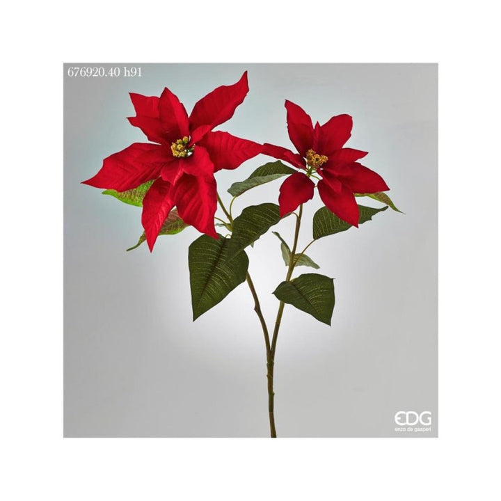 Stella natale rex ramo x2 h.91cm rosso