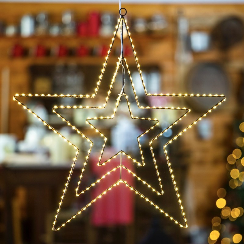 Stella luminosa tripla 2d microled Ø58 cm | Lotti