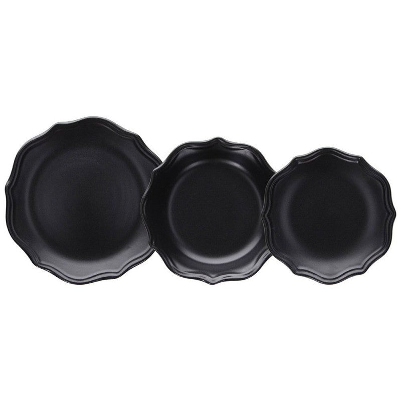 Stoneware Nero Servizio Tavola 12pz | Tognana