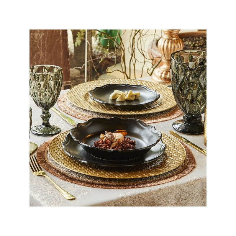 Stoneware Nero Servizio Tavola 12pz | Tognana