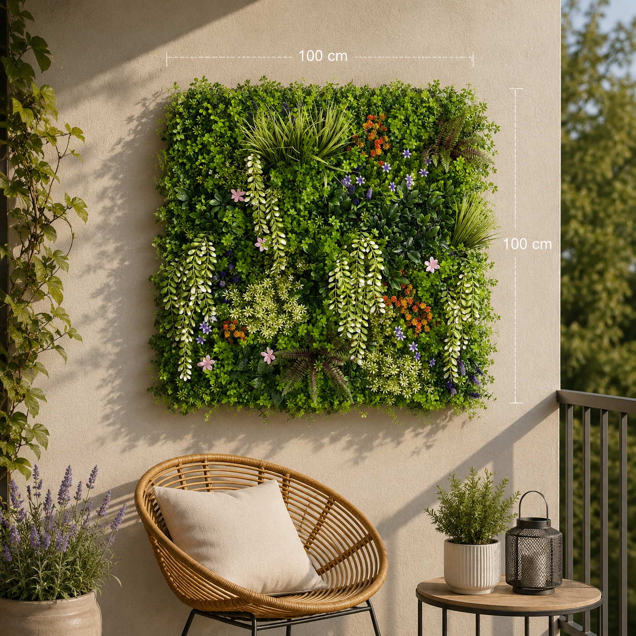 Siepe Artificiale 3D Sunset 100x100 cm | Xone