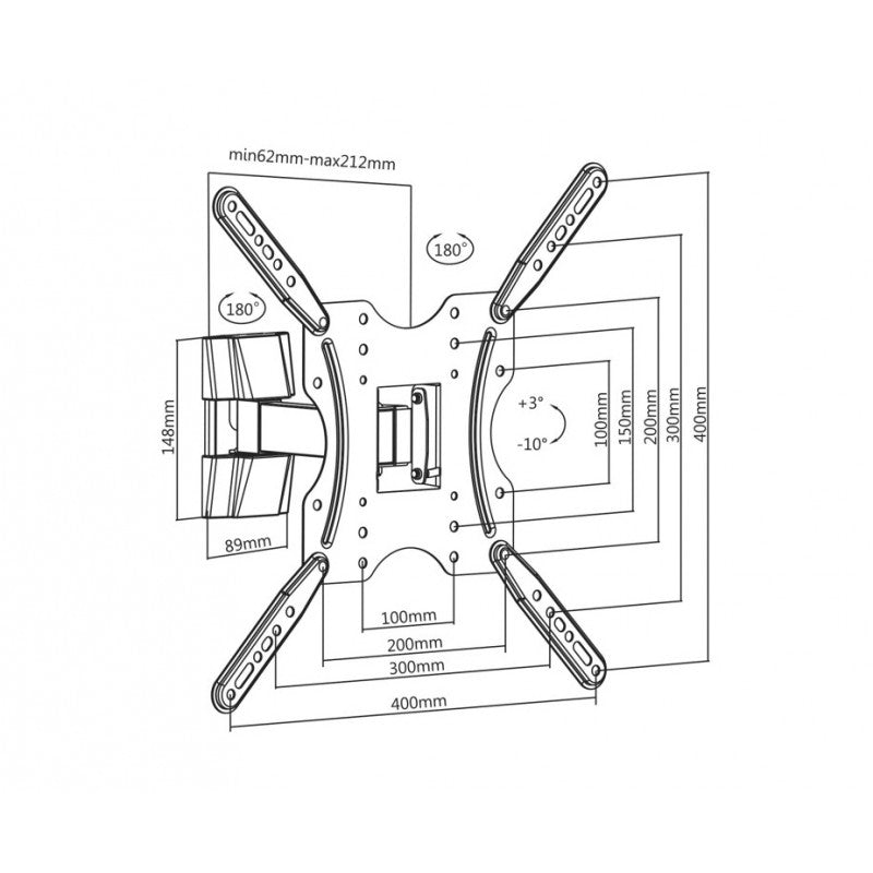 Supporto a muro per TV 32”-55”