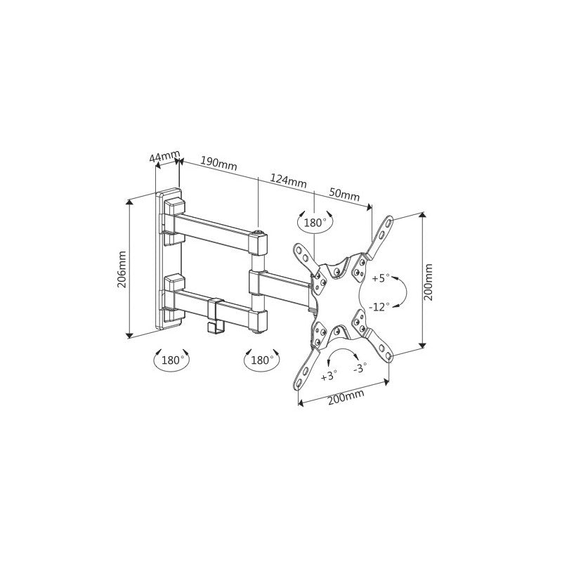 Supporto a parete per Tv Plasma/LCD 13''-42''