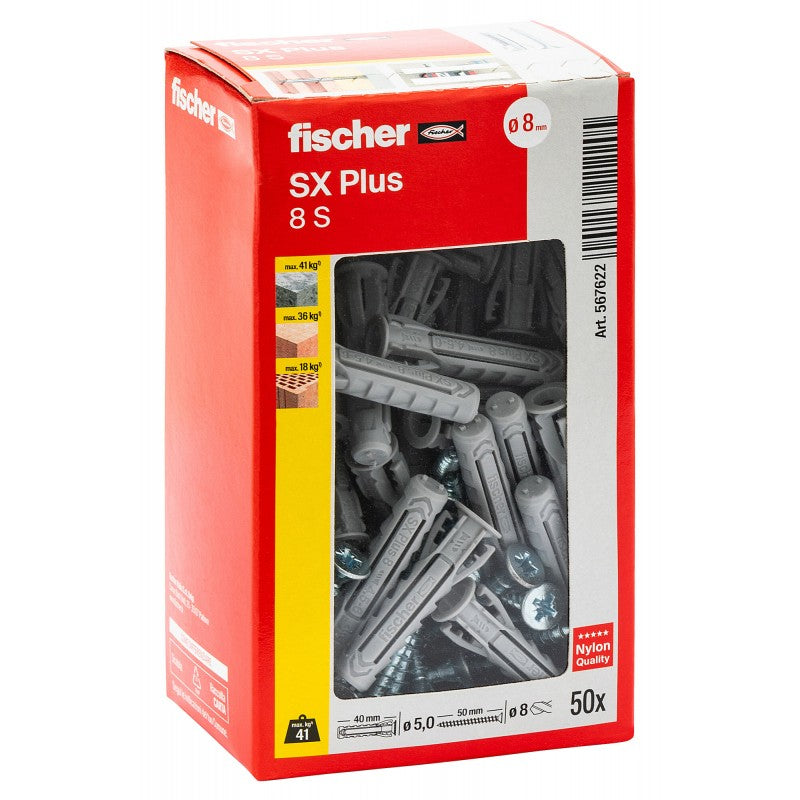 Sx Plus S Tassello Nylon Con Vite
