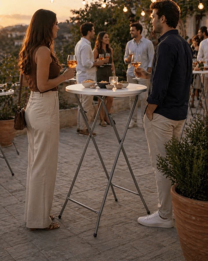 Tavolo alto da esterno Catering Professionale Ø60 cm Xone - Perrone Shop