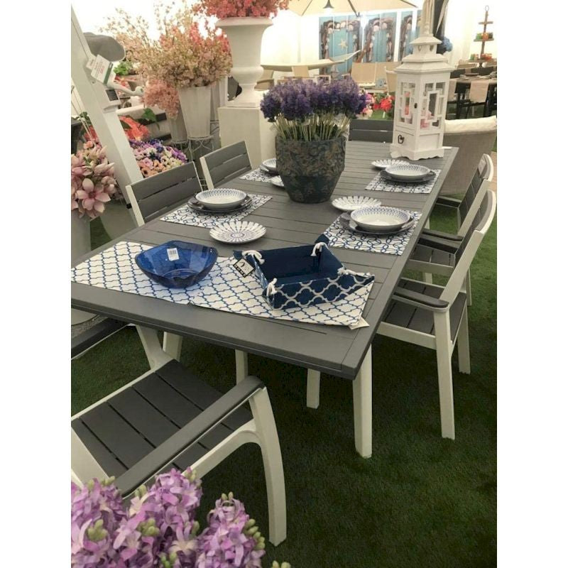 Tavolo allungabile grigio/bianco Harmony Keter