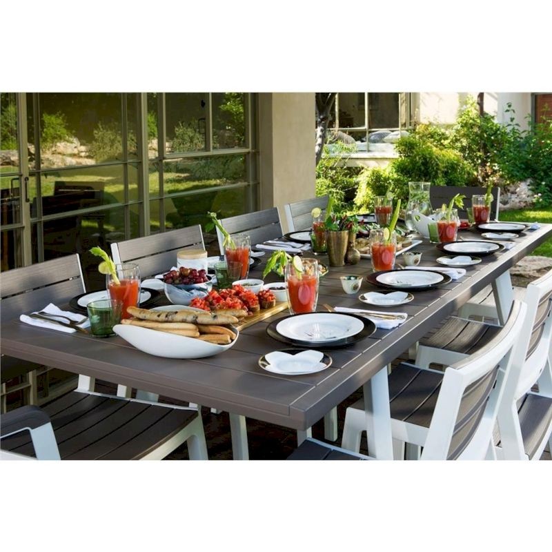 Tavolo allungabile grigio/bianco Harmony Keter