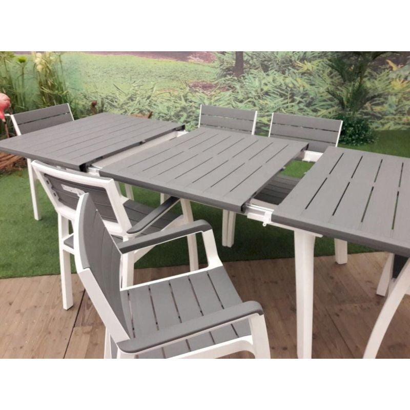 Tavolo allungabile grigio/bianco Harmony Keter
