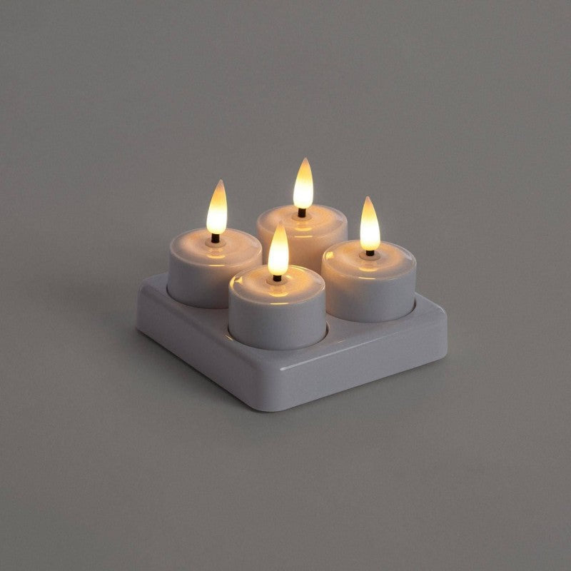 Candele Tealight ricaricabili 4pz