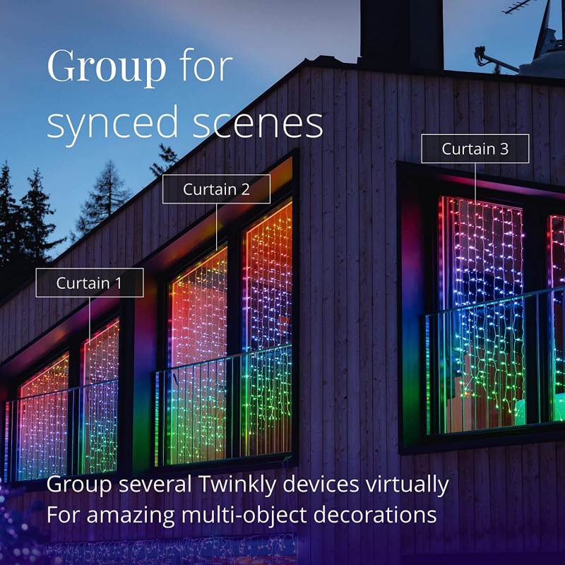 Tenda luminosa 210 LED RGB+W Curtain Twinkly