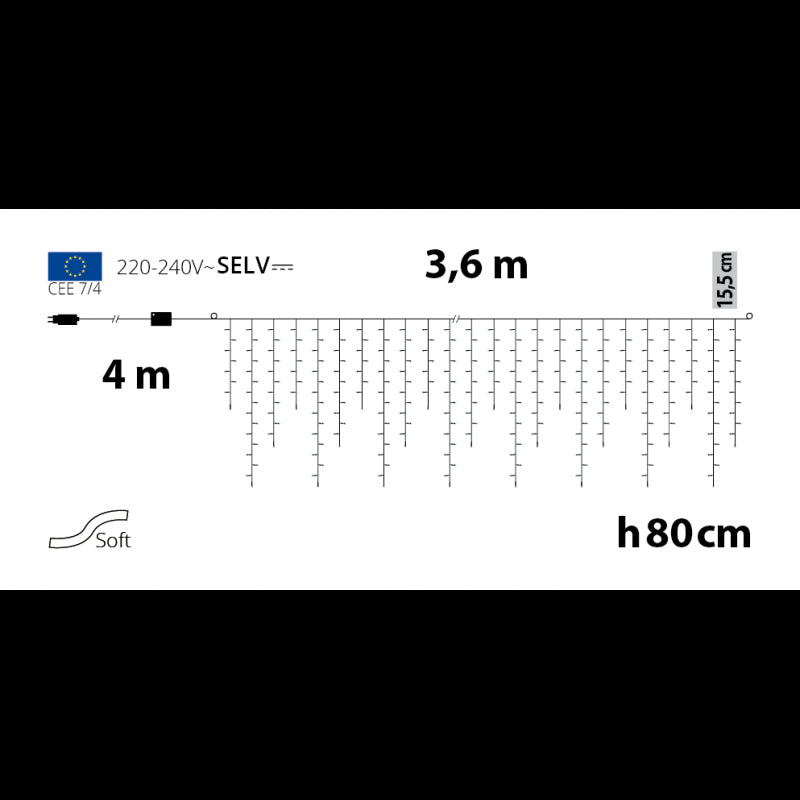 Tenda luminosa di Natale bianca | Lotti