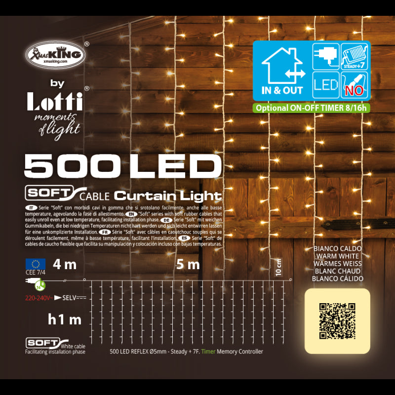 Tenda luminosa natalizia 500 LED Lotti