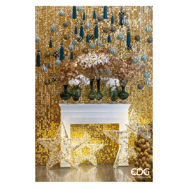 Decorazione natalizia a tenda quadrata con glitter | EDG - Perrone Shop