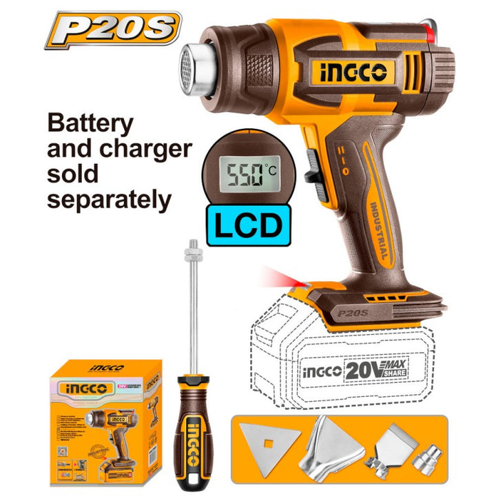 Termosoffiatore a Batteria Con Schermo Lcd Nudo