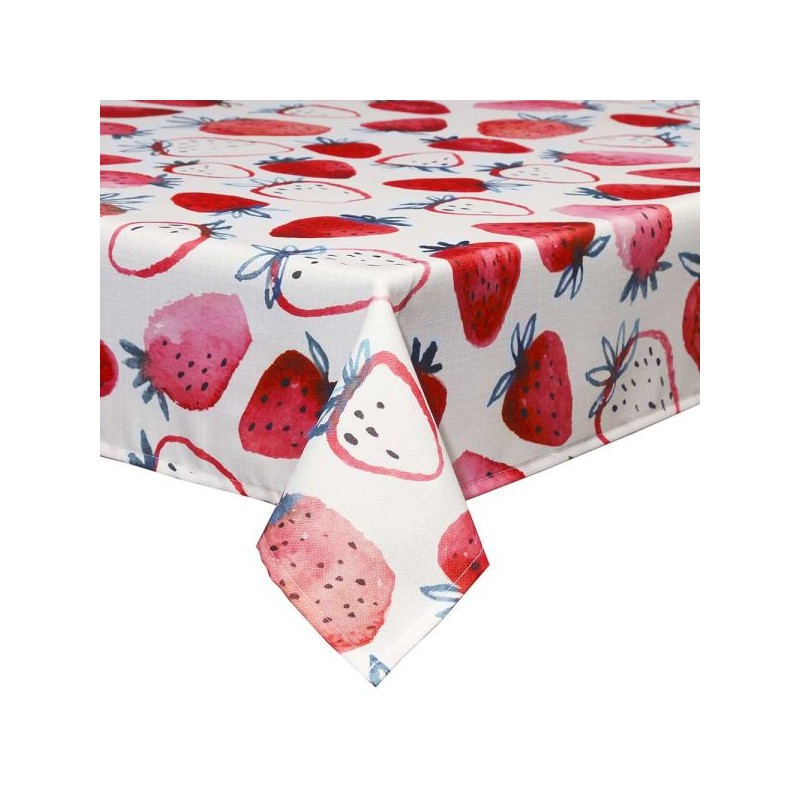 Tovaglia Textile Fragole  Cm140x240 Antimacchia | Tognana