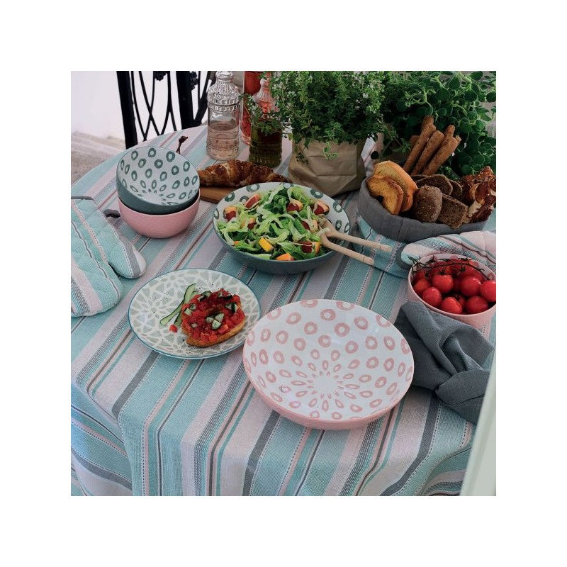Tovaglia Verde e Rosa Cm 140x180 | Tognana