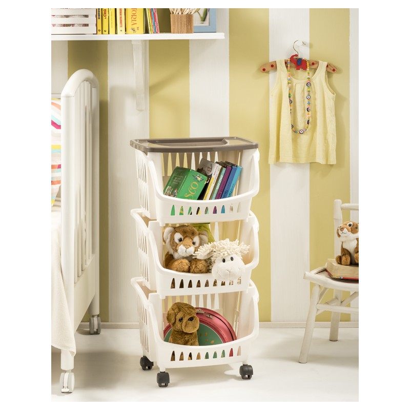 Carrello Tidy Tortora Con Ruote