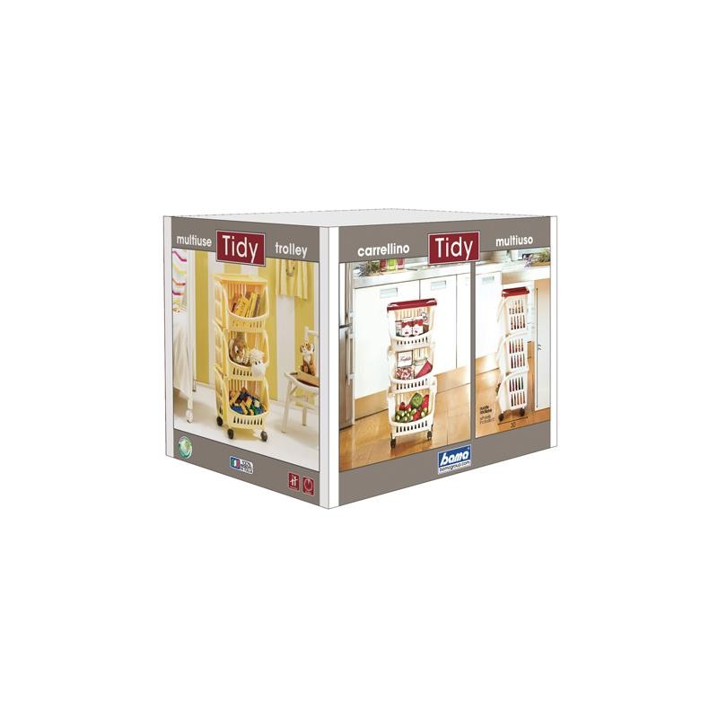Carrello Tidy Tortora Con Ruote