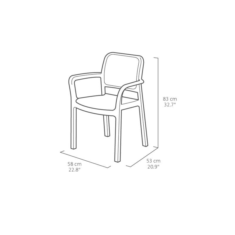 Sedia Tisara con braccioli | Keter