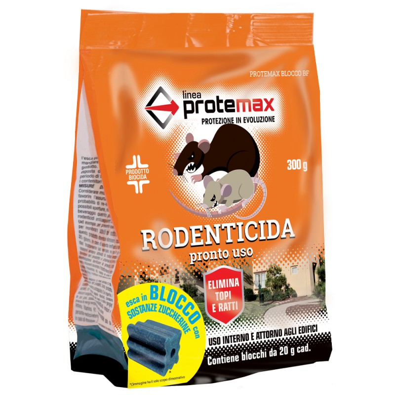 Rodenticida Protemax Blocco Paraffinato